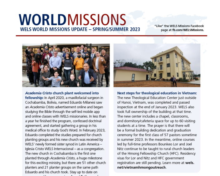 World Missions Update Sheet – Spring/Summer 2023